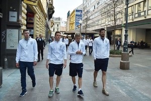 Сборная Украины прогулялась по Загребу